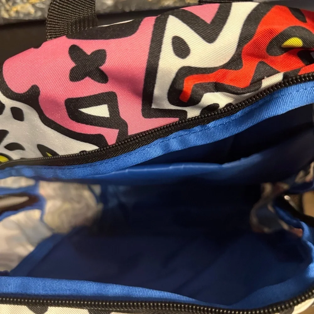 Keith Haring Dancing Figures Multicolor Print Backpack
